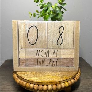 Rae Dunn Wood Block Calendar